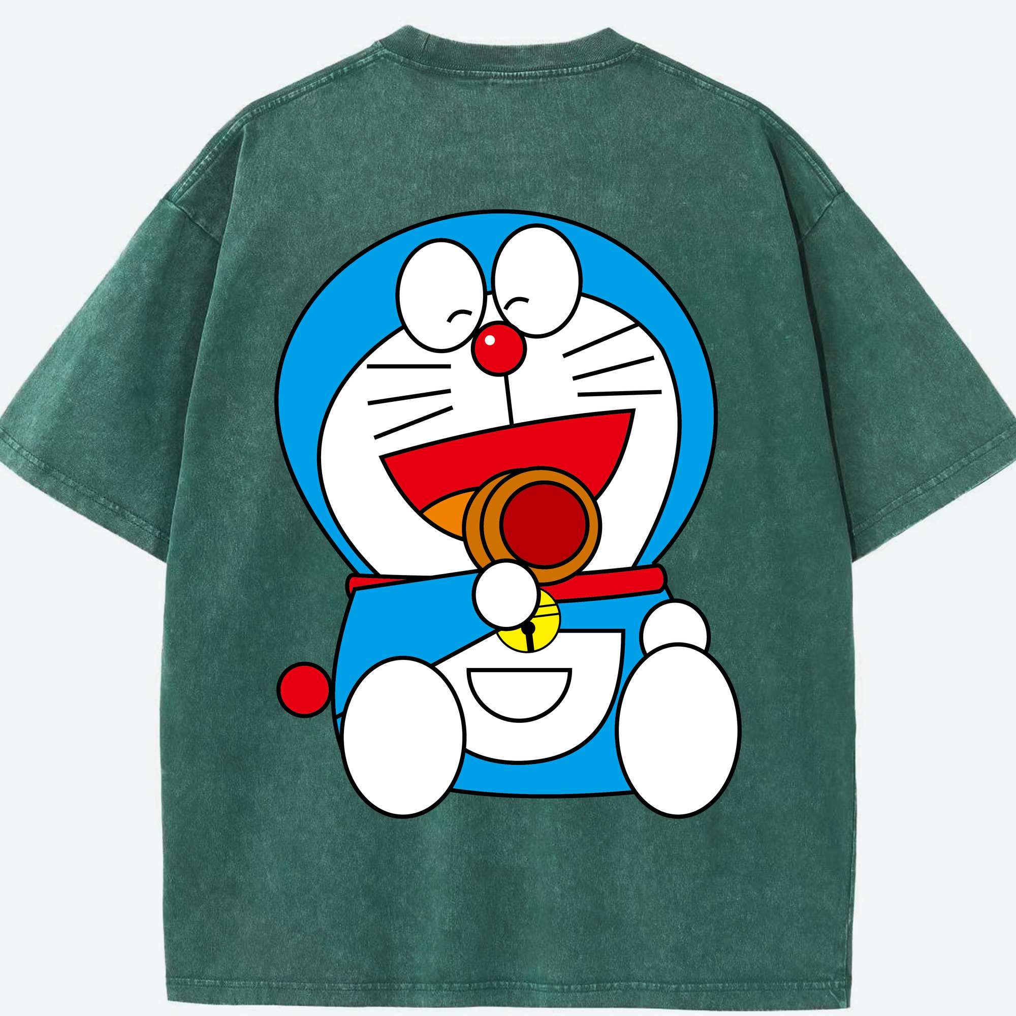（画像用） ドラえもん Doraemon 綿100% ヴィンテージ風 半袖Tシャツ（背面プリント）